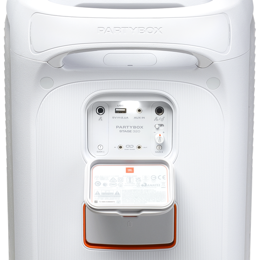 JBL PartyBox Stage 320 - White - Portable party speaker with wheels - Detailshot 2